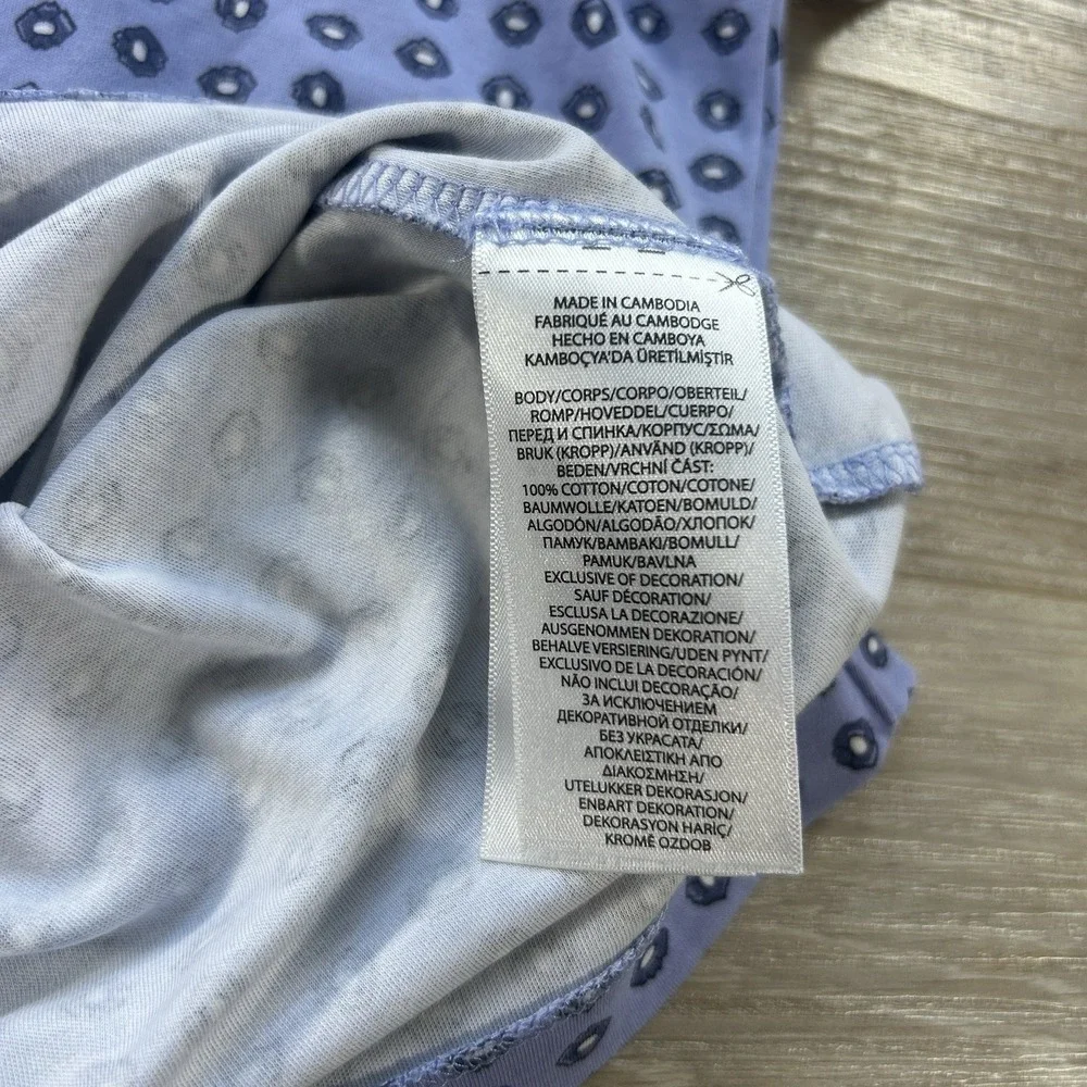 Polo Ralph Lauren XL Classic Fit Polo Shirt Short Sleeve Geometric AOP Blue